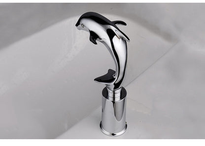 Beautiful Dolphin Chrome Finished Sensor Bathroom Faucet