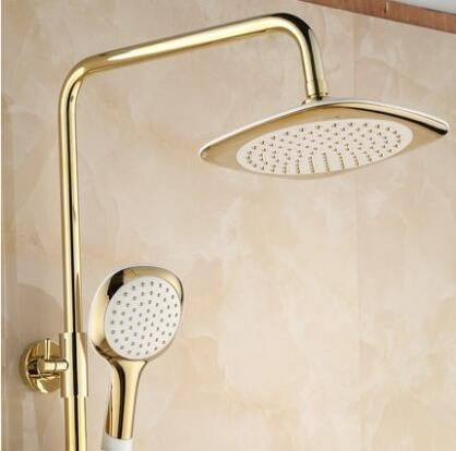 Beauty Classic Look Wall Mounted Dual Handle Bathroom Shower with Hand-Held Shower