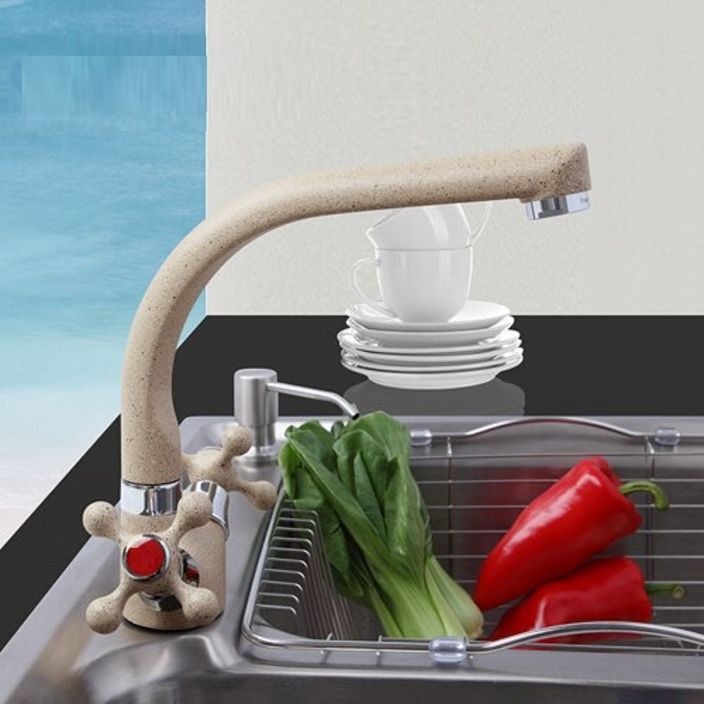 Juno Multicolor Spray Paint Dual Handle Kitchen Sink Faucet