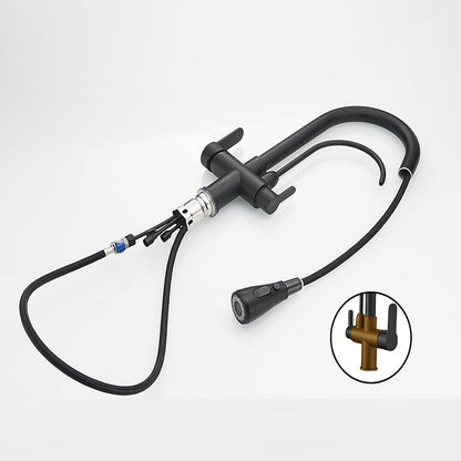 New Juno Brushed Touch Kitchen Faucet Deck Mount Swivel Dual Function Tap