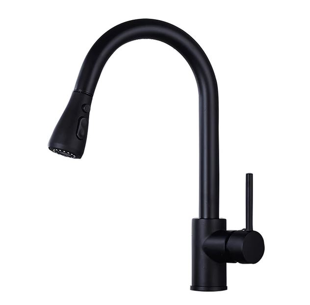 Juno Brushed Nickel & Black Touch Control Kitchen Faucet