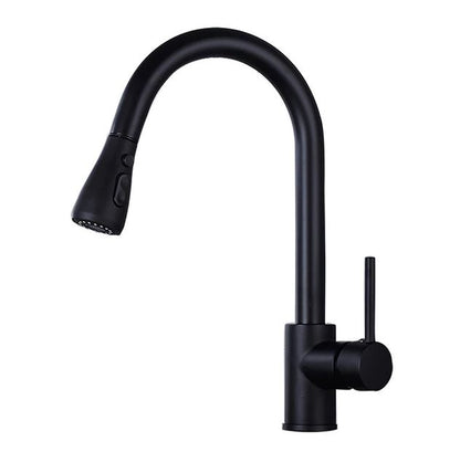 Juno Brushed Nickel & Black Touch Control Kitchen Faucet