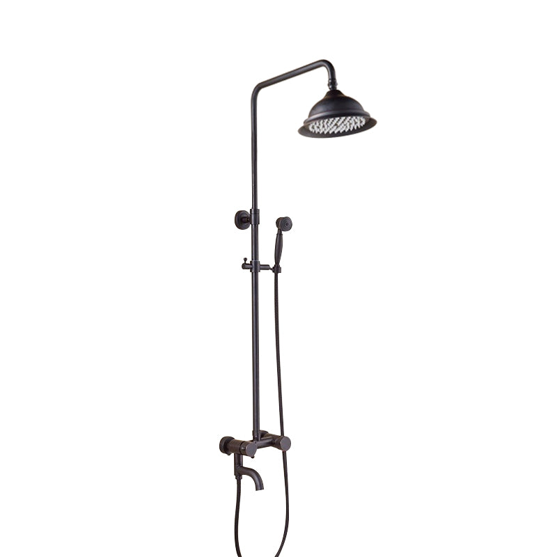 Black Brass 8 Antique Faucet Rainfall Shower Head Handshower