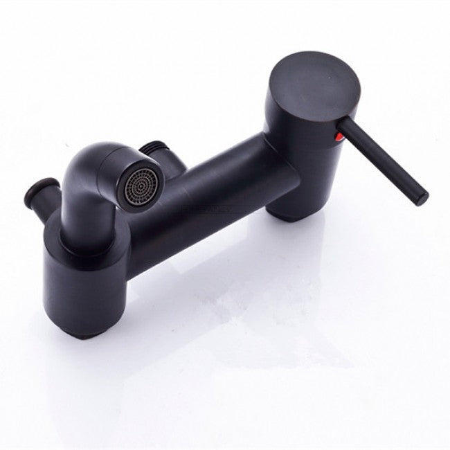 Black Brass 8" Antique Faucet Rainfall Shower Head Handshower 