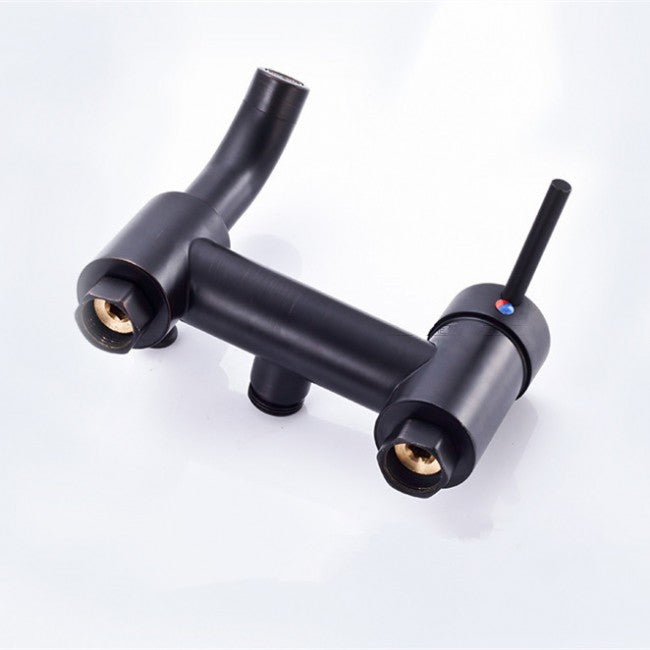 Black Brass 8" Antique Faucet Rainfall Shower Head Handshower  1