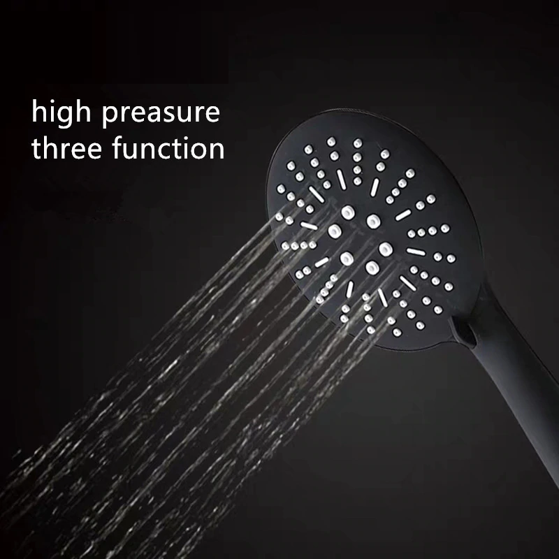 Juno Black Wall Mount Shower Head Multi Function Shower Mixer with Handheld Shower