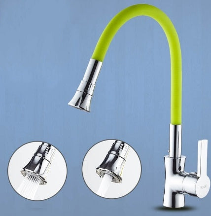 Black Chrome Finish Any Direction Rotate Kitchen Faucet