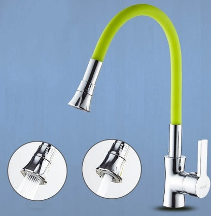 Black Chrome Finish Any Direction Rotate Kitchen Faucet