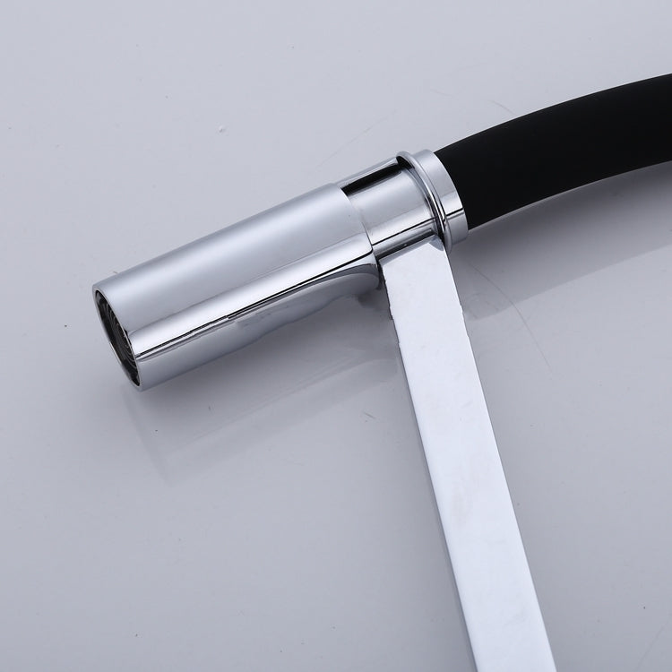 Black Chrome Single Handle Pull Out Kitchen Faucet