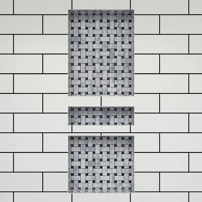 Juno New Black Wall Concealed 3 Racks Bathroom Shelf