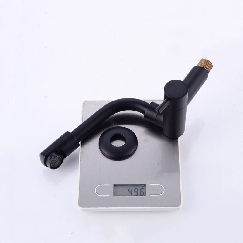 Juno black pool mop kitchen sink faucet