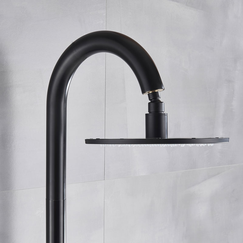 New Juno Exposed Outdoor Shower Head with Handheld Shower