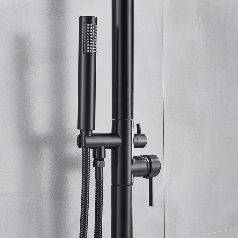 New Juno Exposed Outdoor Shower Head with Handheld Shower