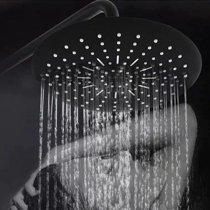 Juno Black Wall Mount Shower Head Multi Function Shower Mixer with Handheld Shower