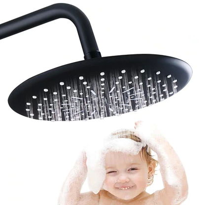 Juno Black Wall Mount Shower Head Multi Function Shower Mixer with Handheld Shower
