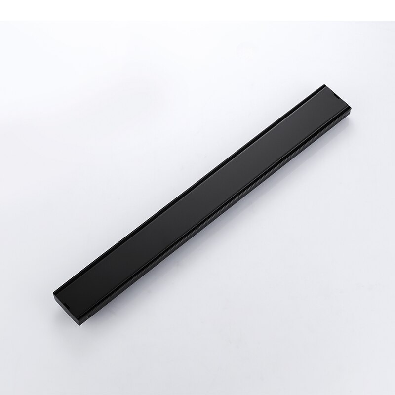 black linear shower drain