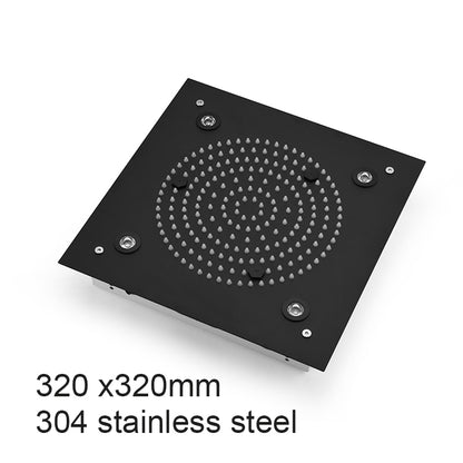 Juno New Matte Black Shower Head Ceiling Mount With LED Lights