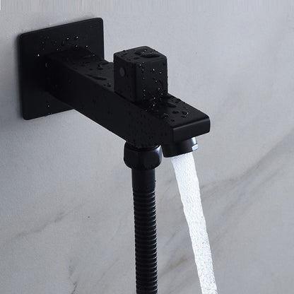 New Juno Black Shower System 5 Knobs Brass Shower Mixer