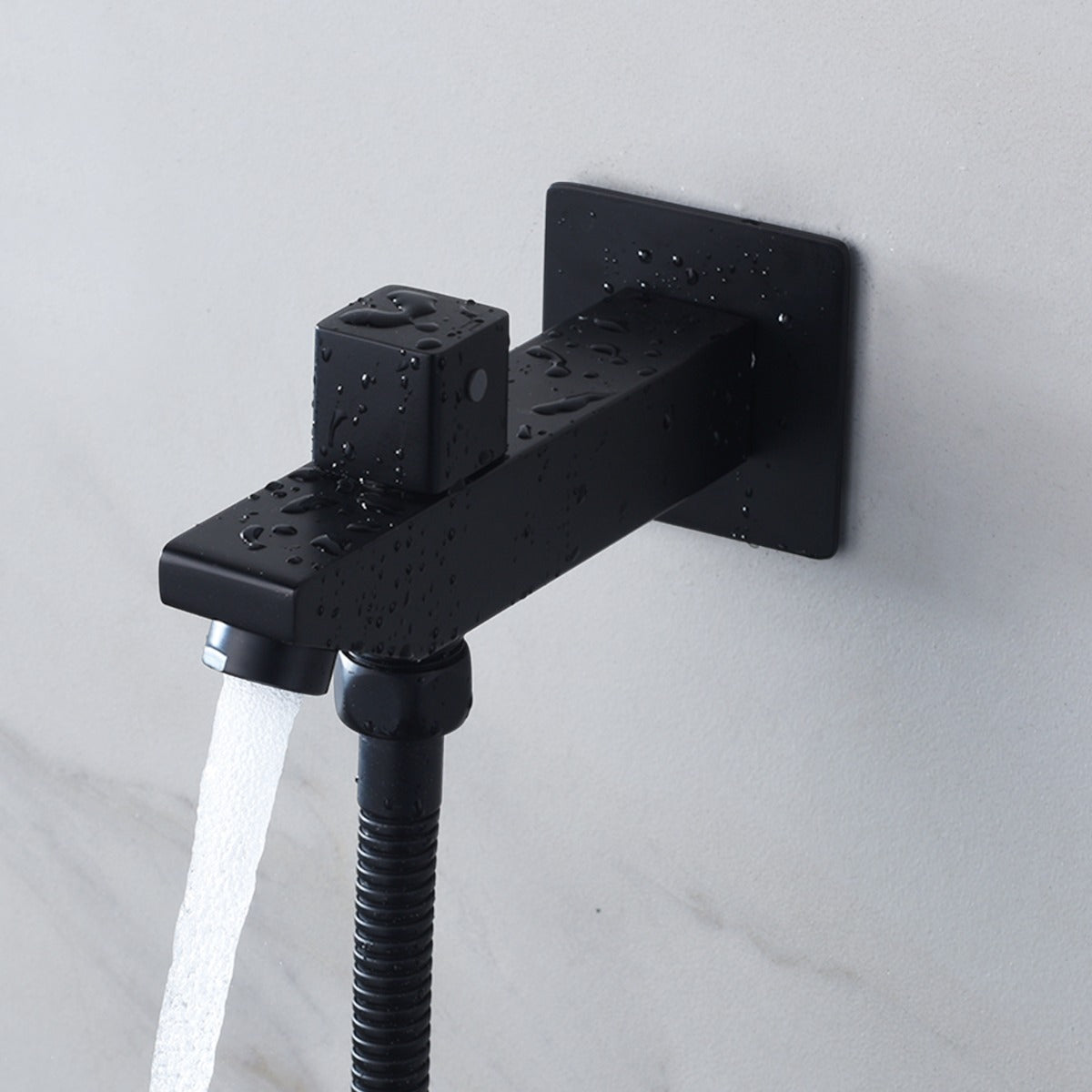 New Juno Black Shower System 5 Knobs Brass Shower Mixer