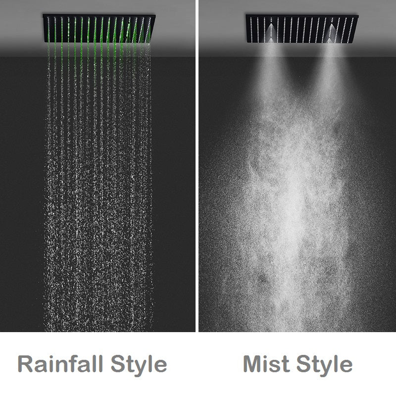 New Juno Black Shower System 5 Knobs Brass Shower Mixer