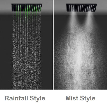 New Juno Black Shower System 5 Knobs Brass Shower Mixer