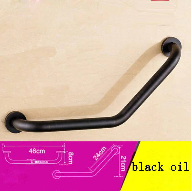 Juno Luxury Safety Bar Armrest Polished Brass Bathroom Handrail Without Soap Dish