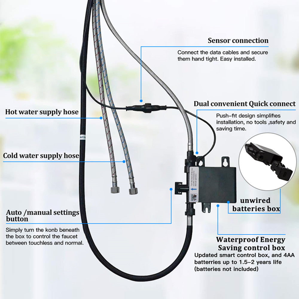 Juno Pull Out Kitchen Faucet Black Commercial Kitchen Faucet Motion Sensor Control