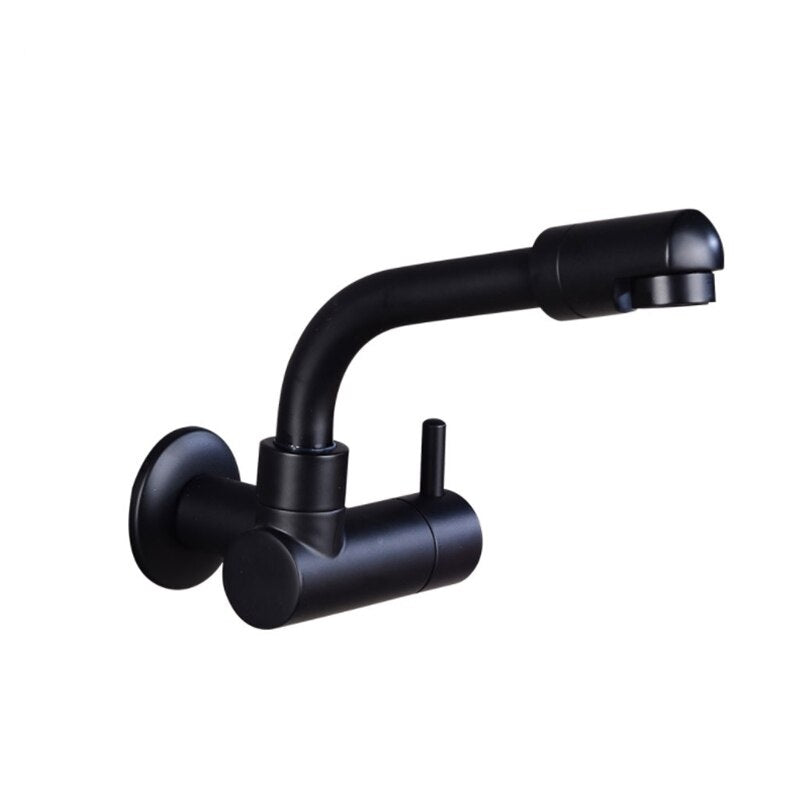 Juno black pool mop kitchen sink faucet