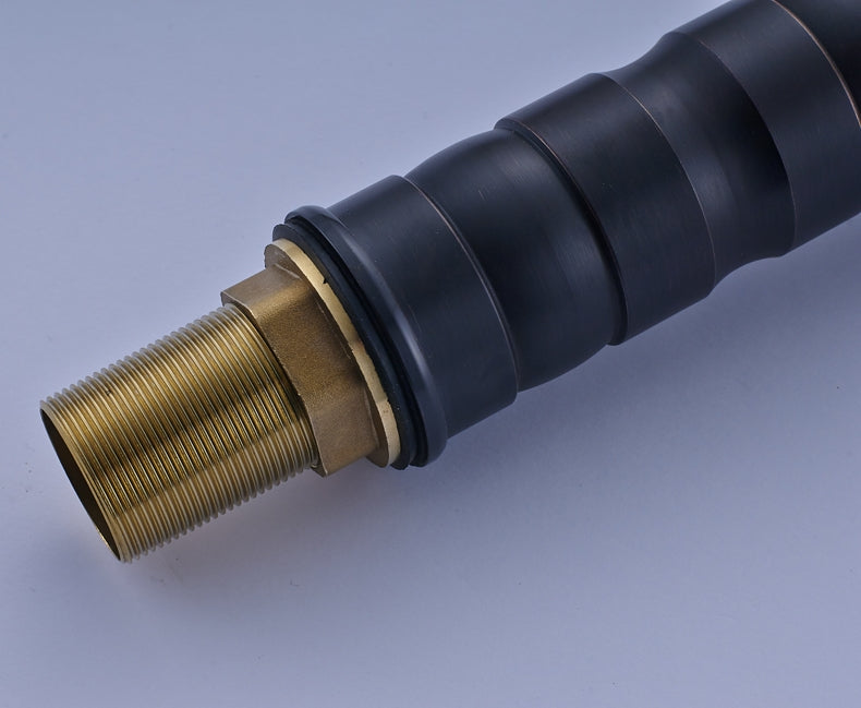 Black Water Dragon Dual Handle Deck Mounted Bathroom Sink Faucet