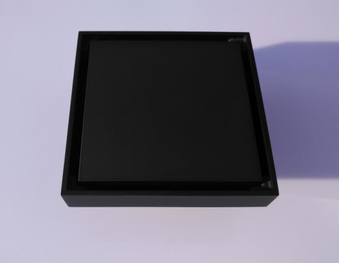 Blackened Solid Brass 4 x 4 inches Square Bathroom Drain