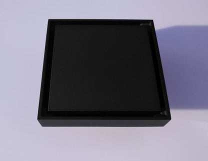 Blackened Solid Brass 4 x 4 inches Square Bathroom Drain