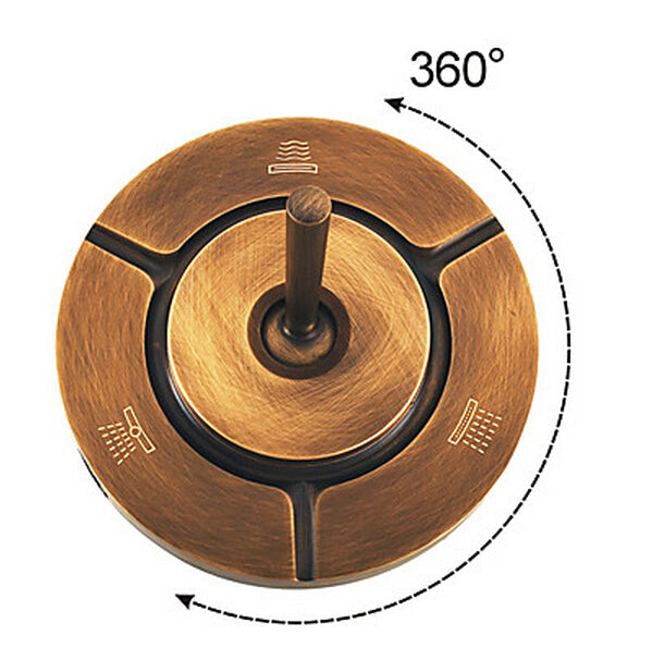 Marseille Brass Body Three Functions Spout Bathroom Basin Sink Faucet