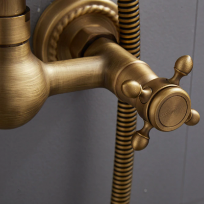 Juno New Antique Brass European Style Shower Set