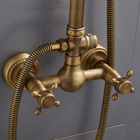 Juno New Antique Brass European Style Shower Set