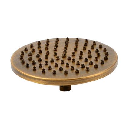 Juno Featured Round Antique Brass Rain Showerhead