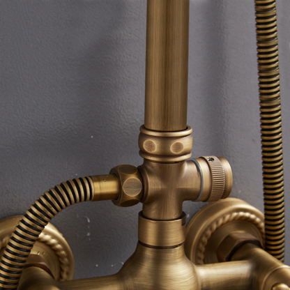 Juno New Antique Brass European Style Shower Set