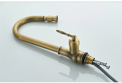 Juno Antique Brass Touch Control Kitchen Faucets Pull Out Kitchen Mixer Tap Crane Sensor Faucet Hot Cold Water