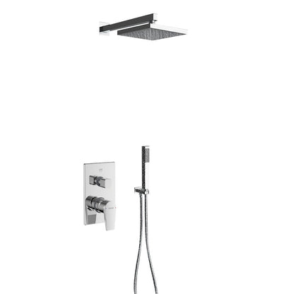 Bravat Wall Mount Chrome Shower Head Set