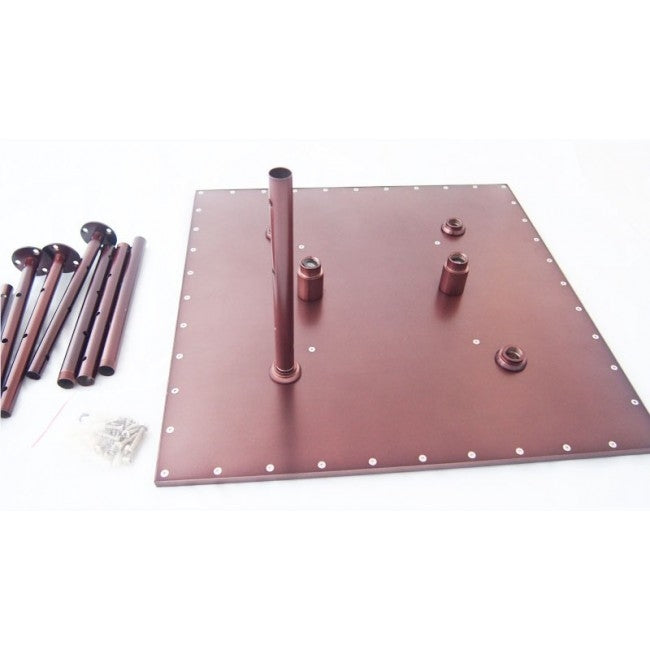 31" New Dark Oil Rubbed Bronze Square Ceiling Mount LED Rain Shower Head