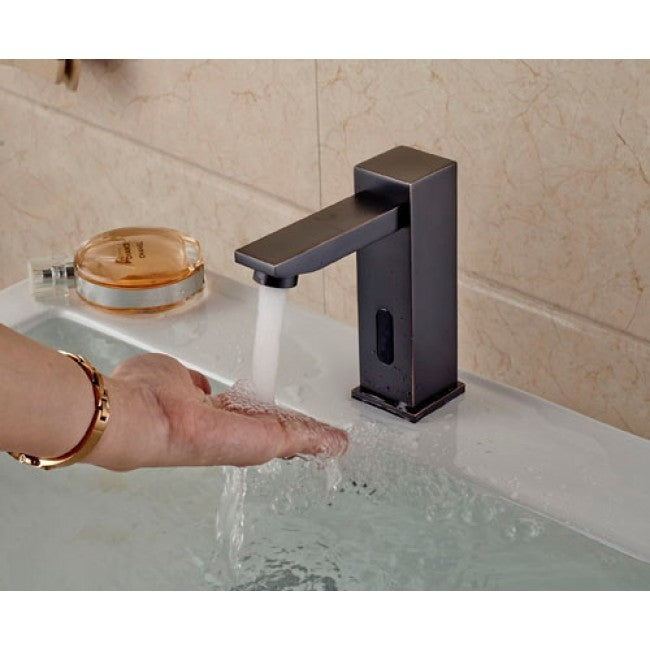 Cold & Hot Oil Rubbed Bronze Touchless Bathroom Faucet
