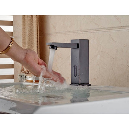 Cold & Hot Oil Rubbed Bronze Touchless Bathroom Faucet