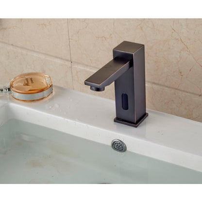 Cold & Hot Oil Rubbed Bronze Touchless Bathroom Faucet