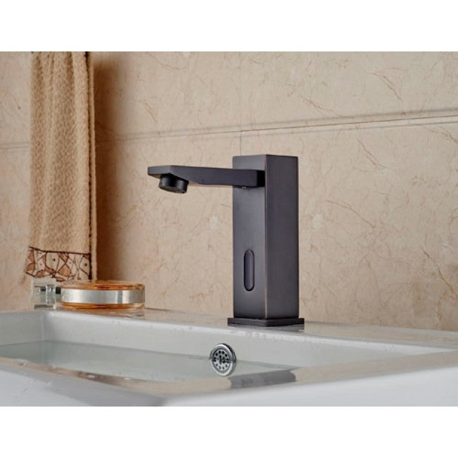 Cold & Hot Oil Rubbed Bronze Touchless Bathroom Faucet