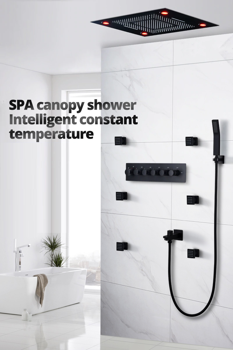 Oil Rubbed Bronze Musical Head Shower System Modern Design Mobile Phone Controlled.
