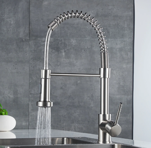 Brushed Nickel Pull Down Kitchen Faucets and Copper Pull Down Kitchen Mixers Tap
