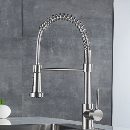 Brushed Nickel Pull Down Kitchen Faucets and Copper Pull Down Kitchen Mixers Tap