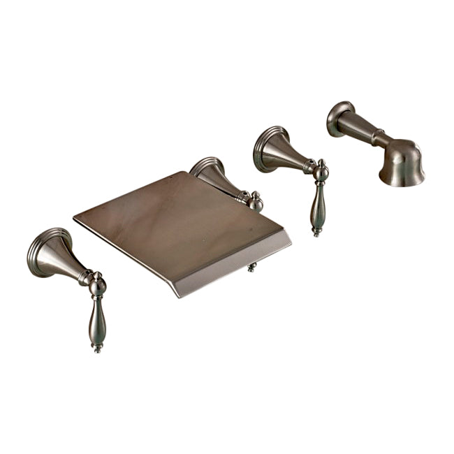 Brushed Bathtub Faucet with Handheld Shower