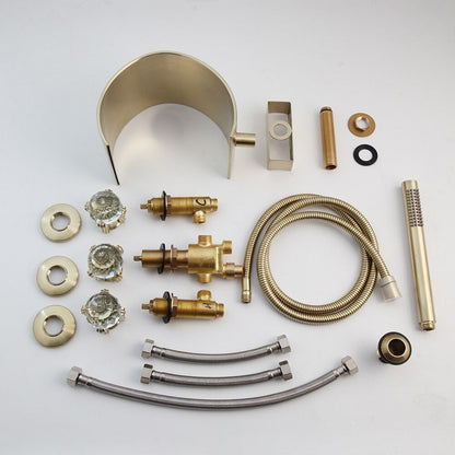 Juno Roman Oil Rubbed Bronze Solid Brass Waterfall Bathtub Faucet