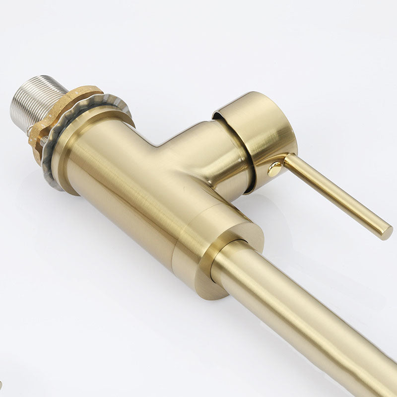 Brushed Gold Kitchen Faucet Deck Mount Single Handle