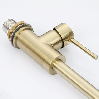 Brushed Gold Kitchen Faucet Deck Mount Single Handle